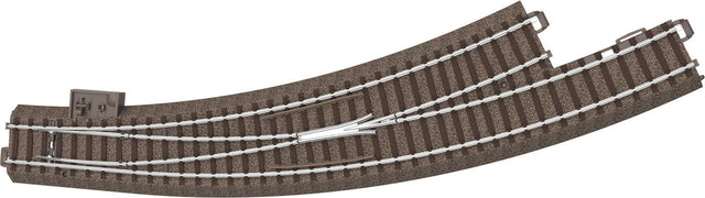 C-Track - Curved - Wide-Radius Turnout - Left -- Radius: 20-1/4"  515mm
