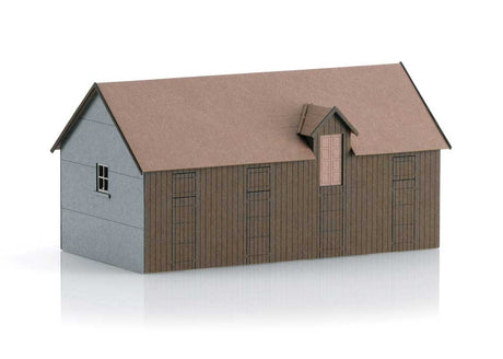 Coal Storage Building -- Laser-Cut Cardboard Kit - 3-3/4 x 1-15/16 x 2"  9.6 x 5 x 5.1cm-2