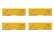 Waste Material Hopper Container 4-Pack - Assembled - Minitrix -- German Railroad DB AG (Era VI, yellow)-1