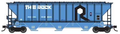 Pullman-Standard PS2-CD 4427 High-Side Covered Hopper - Ready to Run -- Rock Island 2 (blue, black, white)