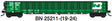 52'6" Corrugated Gondola - Ready to Run -- Burlington Northern #2 (Cascade Green, white)