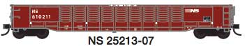 52'6" Corrugated Gondola - Ready to Run -- Norfolk Southern #7 (Ex-PC, Boxcar Red)