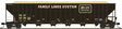 Greenville 7000-Cubic Foot Wood Chip Hopper - Ready to Run -- Family Lines CSXT #433623 (Patched, black logo, yellow, conspicuity stripes)