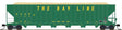 Greenville 7000-Cubic Foot Wood Chip Hopper - Ready to Run -- Atlanta & St. Antrews Bay #1769 (green, yellow)