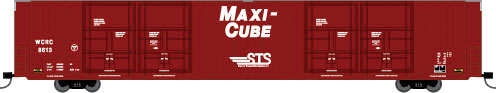 Thrall 86' Hi-Cube Quad-Door Auto Parts Boxcar - Ready to Run -- Washington Central #8628 (red, Maxi-Cube STS Lettering)