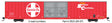Thrall 86' Hi-Cube Double-Door Auto Parts Boxcar - Ready to Run -- Santa Fe #36750 (red, white; Large, Super Shock Control Logo)