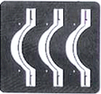EMD Diesel Rear Fan Curved Grab Iron w/Bolt Details - Kit (Etched Metal) -- Parts for 3 Locomotives