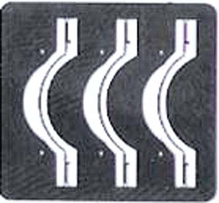 EMD Diesel Rear Fan Curved Grab Iron w/Bolt Details - Kit (Etched Metal) -- Parts for 3 Locomotives