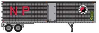 40' Corrugated Van Trailer - Assembled -- Northern Pacific #20473