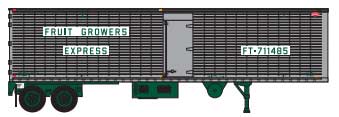 40' Corrugated Reefer Trailer - Assembled -- Fruit Growers Express #FT-711603