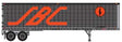 40' Corrugated Van Trailer - Assembled -- Ferrocarril Sonora-Baja California S-BC #9009