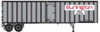 Flexi-Van 40' Exterior-Post Semi Trailer with Curb Door - Assembled -- Chicago, Burlington & Quincy CBQU #9 (silver, red; White Logo Panels)