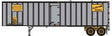 Flexi-Van 40' Exterior-Post Semi Trailer with Curb Door - Assembled -- New York Central NYCU #13 (silver, yellow)