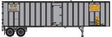 Flexi-Van 40' Exterior-Post Semi Trailer with Curb Door - Assembled -- New York Central NYCU #18 (silver, yellow; "U.S. Mail")