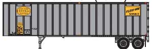 Flexi-Van 40' Exterior-Post Semi Trailer - Assembled -- New York Central NYCU #19 (silver, yellow)