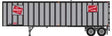 Flexi-Van 40' Exterior-Post Semi Trailer - Assembled -- Milwaukee Road #1 (silver, red)