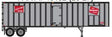 Flexi-Van 40' Exterior-Post Semi Trailer with Curb Door - Assembled -- Milwaukee Road #4 (silver, red)