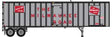 Flexi-Van 40' Exterior-Post Semi Trailer with Curb Door - Assembled -- Milwaukee Road #10 (silver, red; Spelled-Out Roadname, Logo)