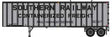 Flexi-Van 40' Exterior-Post Semi Trailer - Assembled -- Southern Railway #8 (silver, black; Billboard, Containerized Freight)