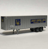 Flexi-Van 40' Exterior-Post Semi Trailer - Assembled -- Central Railroad of New Jersey #201134 (silver, blue, yellow)-1