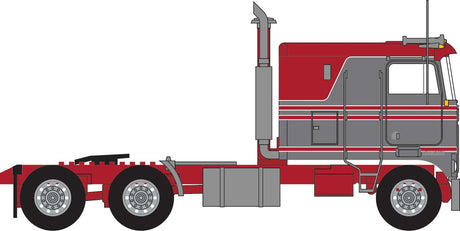 1970s Kenworth K100 Salem Tractor w/VIT Flat-Top Sleeper Cab - Assembled -- Red, Gray