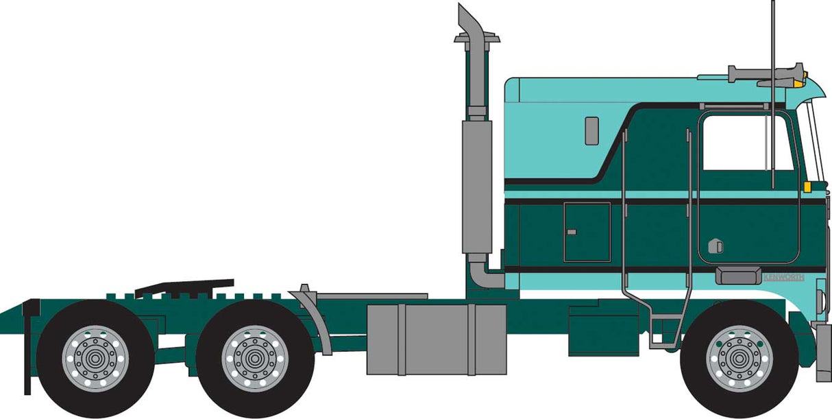 1970s Kenworth K100 Potomac Tractor w/VIT Flat-Top Sleeper Cab - Assembled -- Green