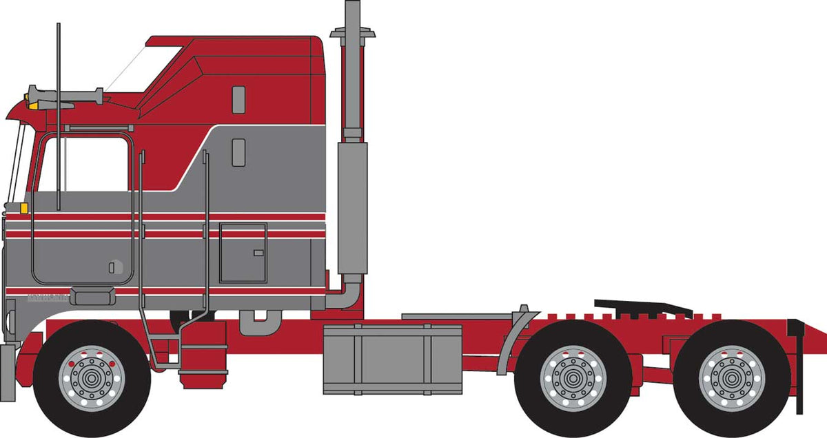 1970s Kenworth K100 Salem Tractor w/Aerodyne Sleeper Cab - Assembled -- Red, Gray