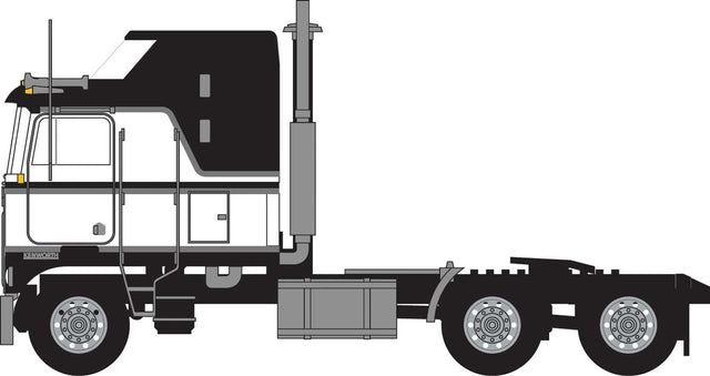 1970s Kenworth K100 Potomac Tractor w/Aerodyne Sleeper Cab - Assembled -- Black, White