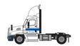 Freightliner Cascadia Raised-Roof 2-Axle Semi Tractor - Assembled -- Con-Way Freight 1 (white, blue)