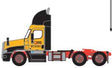 Freightliner Cascadia Raised-Roof 2-Axle Semi Tractor - Assembled -- Estes #5 (yellow, black, red; Richmond, Virginia Markings)