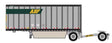 28' Pup Van Trailer with Converter Dolly - Assembled -- ABF #2 (gray, green, yellow; Logo in Upper Front)