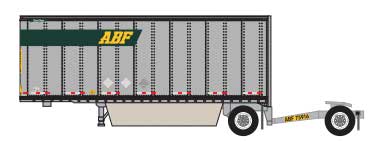 28' Pup Van Trailer with Converter Dolly - Assembled -- ABF #2 (gray, green, yellow; Logo in Upper Front)