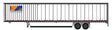 Hyundai 53' Dry Van Semi Trailer - Assembled -- YRC Worldwide #1 (white, orange, blue, gray)