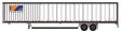 Hyundai 53' Dry Van Semi Trailer - Assembled -- YRC Worldwide #2 (white, orange, blue, gray)