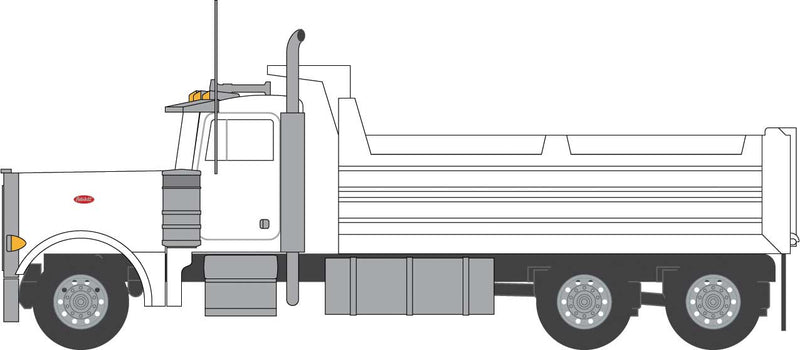 Peterbilt 379 Dump Truck - Assembled -- White