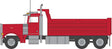 Peterbilt 379 Dump Truck - Assembled -- Red