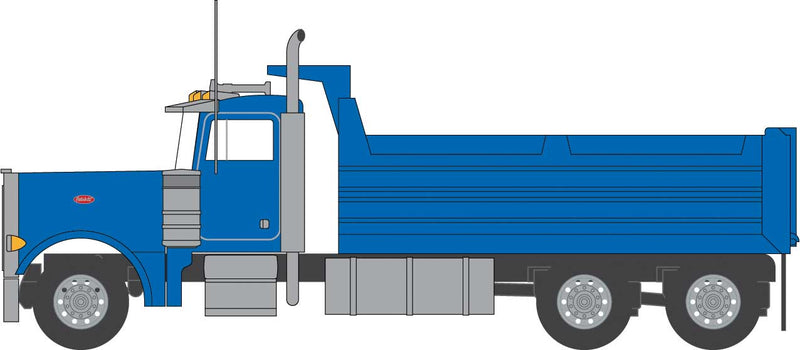 Peterbilt 379 Dump Truck - Assembled -- Blue