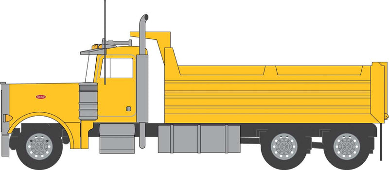 Peterbilt 379 Dump Truck - Assembled -- Yellow