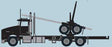 Kenworth T800 Log Truck with Trailer - Assembled -- Black