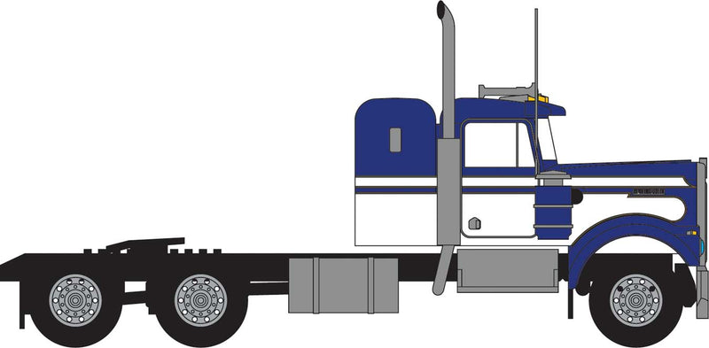 1970s Kenworth W900 Seminole Tractor w/36" Sleeper Cab - Assembled -- Blue, White