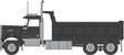 Kenworth W900 Dump Truck - Assembled -- Black