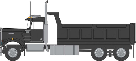 Kenworth W900 Dump Truck - Assembled -- Black