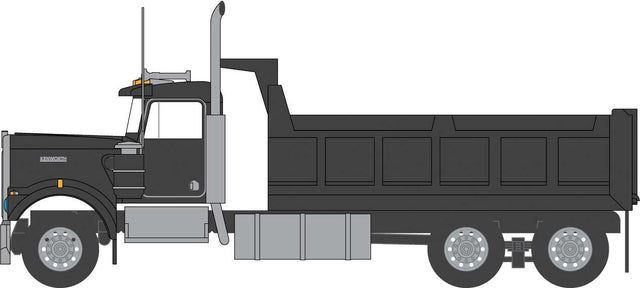 Kenworth W900 Dump Truck - Assembled -- Black
