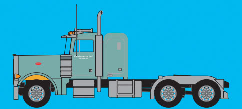 Peterbilt Tractor Only - Assembled -- Sandy Smith (green)