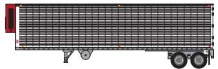 1960s-1980s 40' Corrugated Reefer Trailer - Assembled -- C.R. England #2 (1960s-1980s; white, red)