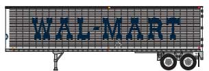 1960s-1980s 40' Corrugated Van Trailer - Assembled -- Wal-Mart (1960s-1980s; white, blue)