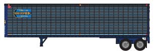 1960s-1980s 40' Corrugated Van Trailer - Assembled -- Werner (1960s-1980s, blue)