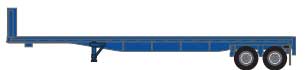 1960s-1990s Flatbed Trailer - Assembled -- Werner (1960s-1990s, blue)