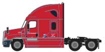 2000s Freightliner Cascadia Raised Roof Tractor - Assembled -- C.R. England (2007 Common Scheme, red)