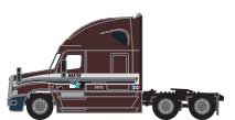 2000s Freightliner Cascadia Raised Roof Tractor - Assembled -- Marten #4 (2007, Black Cherry)